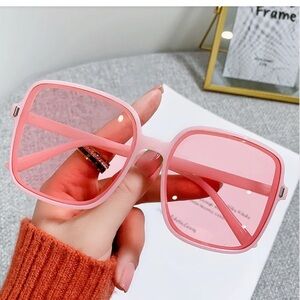 NWT PINK/PEACH SUNGLASSES ANTI UV PC PROTECTION